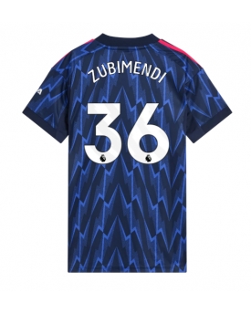 Billige Fotballdrakt Arsenal Martin Zubimendi #36 Replika Bortedrakt Dame 2025-26 Kortermet Billige Fotballdrakt Arsenal Martin Zubimendi #36 Replika Bortedrakt Dame 2025-26 Kortermet